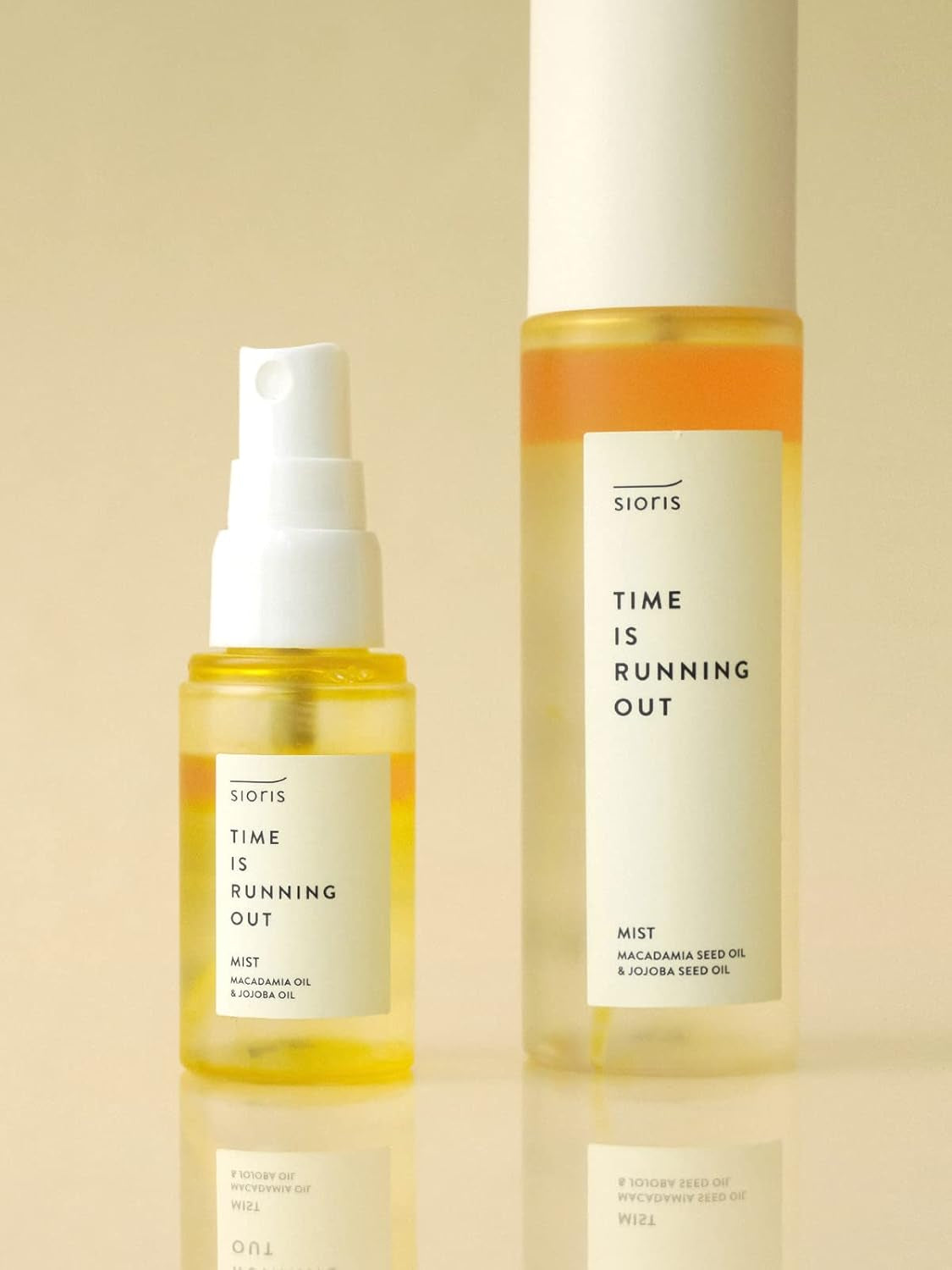 Time Is Running Out Mist 3.38 Fl Oz, Organic and Vegan Face Mist for Sensitive Skin, Jojoba Oil for Moisture Lock, Enriched Citrus Water Rejuvenates, Glass Veil Finish