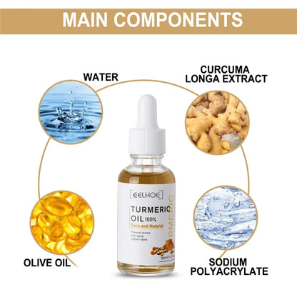 Turmeric Lemon Oil Skin Hydrating Even Skin Tone Essence Face Care Corrector Face Moisturizing Serum